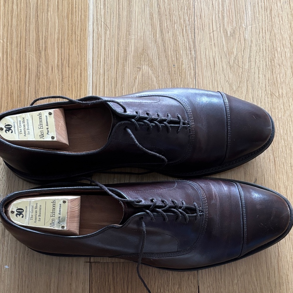 Allen Edmonds Dark Brown Leather Oxfords